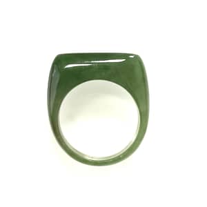 Кольцо из зеленого нефрита
